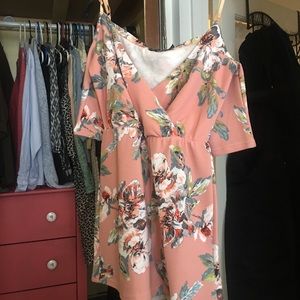 Pink, floral jumpsuit